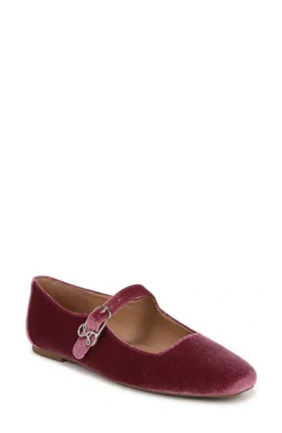 Sam & Libby Fredi Mary Jane Flat In Burgundy