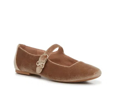 Sam & Libby Fredi Mary Jane Flat In Brown