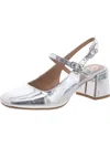 Sam & Libby Grace Block-heel Slingback Pumps In Silver