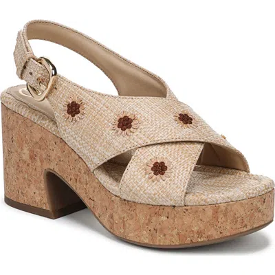 Sam & Libby Hanfleur Platform Slingback Sandal In Light Natural Multi