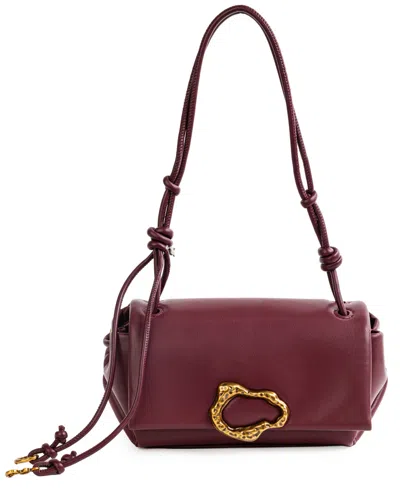 Sam & Libby Hannah Small Flap Shoulder Bag In Burgundy