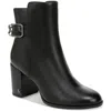 Sam & Libby Jett Womens Block Heel Faux Leather Ankle Boots In Black