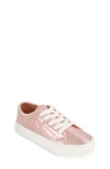 Sam & Libby Little And Big Girls Davie Dina Court Lace Up Sneaker In Rose Gold