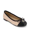 Sam & Libby Little And Big Girls Candice Avery Toe Cap Ballet Flat In Tan
