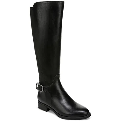 SAM & LIBBY PERCY WOMENS LEATHER BLOCK HEEL KNEE-HIGH BOOTS