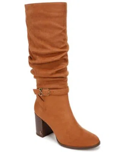 Sam & Libby Sam Libby Womens June Slouchy Regular Wide Calf Knee High Boots In Toasted Chestnut Wide Calf