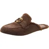 Sam & Libby Shelby Cozy Womens Ribbed Man Made Slide Slippers In Gold