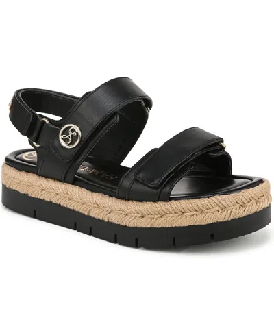 Sam & Libby Women's Agatha Double Strap Flatform Sandals In Black