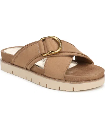 Sam & Libby Women's Ander Slide Round Toe Sandals In Brown