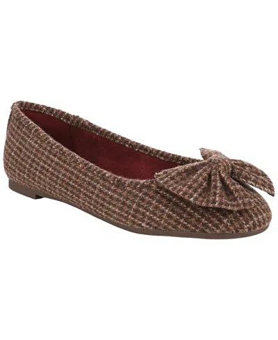 Sam & Libby Women's Carlin Ballet Flats In Chocolate Brown Tweed