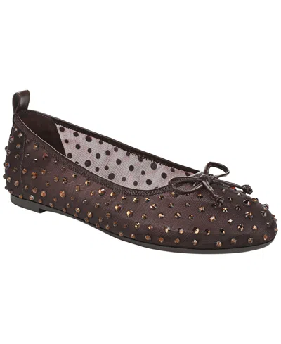 Sam & Libby Women's Carmine Embellished Ballet Flats In Cafe Noir Mesh
