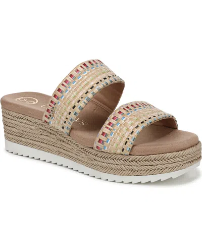 Sam & Libby Women's Charlee Platform Double Band Espadrille Wedge Sandals In Multi