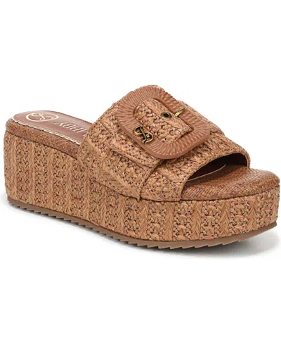 Sam & Libby Women's Crysta Wedge Heel Sandals In Brown