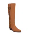 Sam & Libby Women's Farrah Western Fringe Knee High Boots In Brown