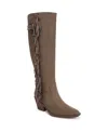 Sam & Libby Women's Farrah Western Fringe Knee High Boots In Brown