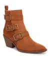 Sam & Libby Women's Finnley Western Buckle Booties In Whiskey