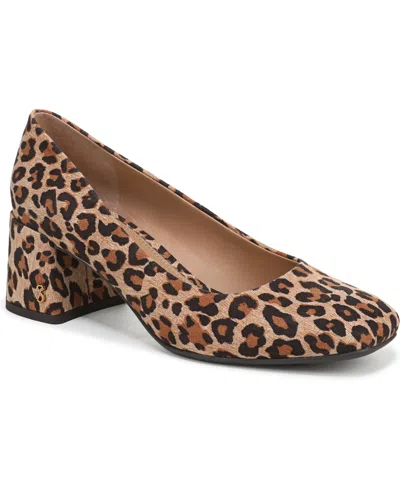 Sam & Libby Women's Gianella Block Heel Pumps In Animal Print