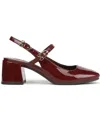 Sam & Libby Women's Grace Block Heel Slingback Mary Jane Pumps In Burgundy