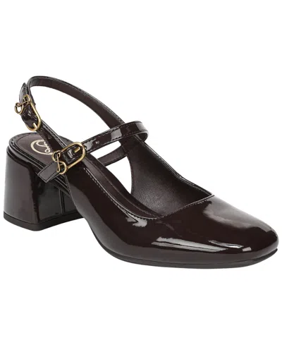 Sam & Libby Women's Grace Block Heel Slingback Mary Jane Pumps In Animal Print