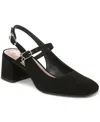 Sam & Libby Women's Grace Block Heel Slingback Mary Jane Pumps In Black