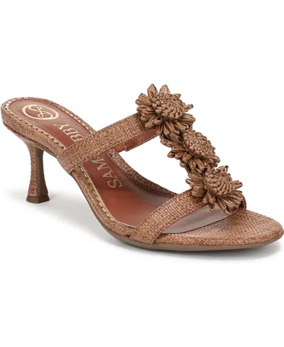 Sam & Libby Women's Joy Open Toe Sandals In Brown