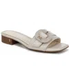 Sam & Libby Women's Kandie Buckle Block Heel Slide Sandals In Modern Ivory
