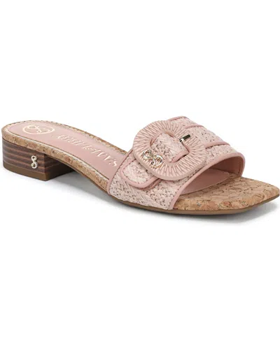 Sam & Libby Women's Kandie Low Block Heel Slides Sandals In Pink