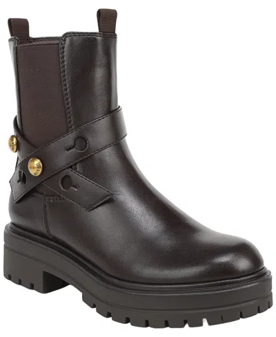 Sam & Libby Women's Kenya Lug Sole Pull-on Booties In Cafe Noir Brown