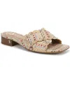 Sam & Libby Women's Khalia Crisscross Block Heel Slide Flat Sandals In Multi