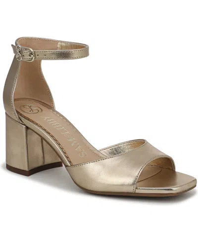 Sam & Libby Women's Leanne Block Heel Dress Sandals In Gold