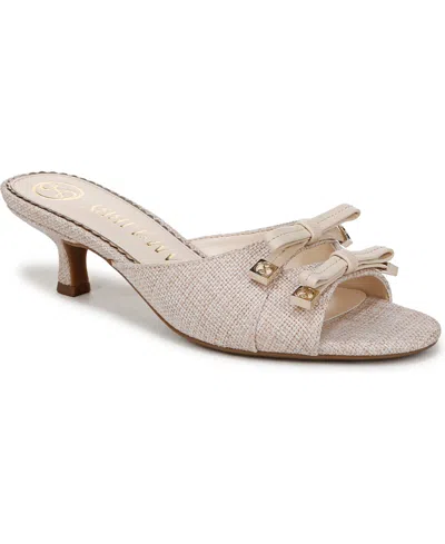 Sam & Libby Women's Odina Bow Kitten Heel Dress Sandals In Oak Multi