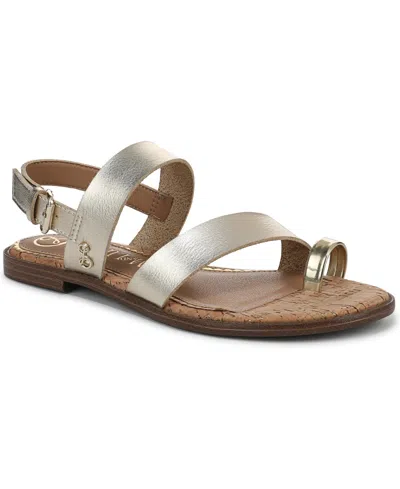 Sam & Libby Women's Perris Toe Loop Strappy Flat Sandals