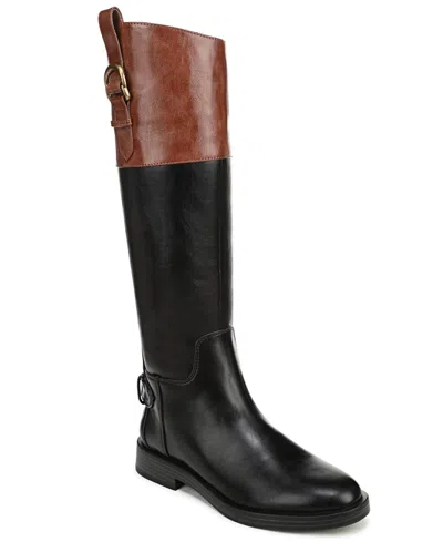 Sam & Libby Women's Statler Knee High Riding Boots In Black,chestnut