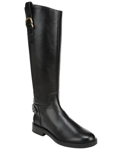 Sam & Libby Women's Statler Zip Tall Wide Calf Block Heel Boots In Black