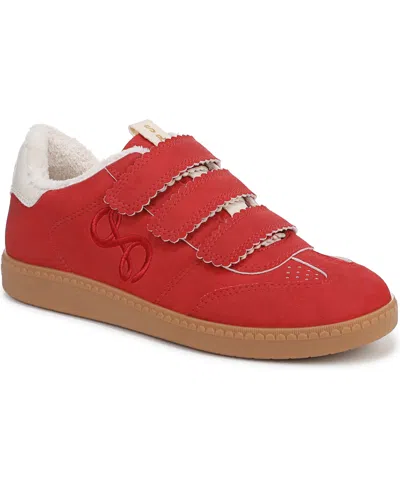 Sam & Libby Women's Waverly Triple Strap Slip On Sneakers In Red Coral