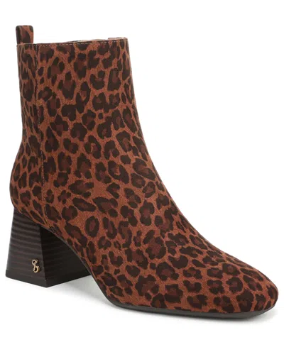 Sam & Libby Women's Yuliana Block Heel Booties In Brown