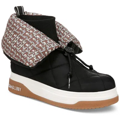 Sam & Libby Womens Two Tone Man Made Winter & Snow Boots