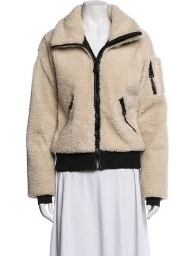 Pre-owned Sam Bomber Jacket In Neutrals