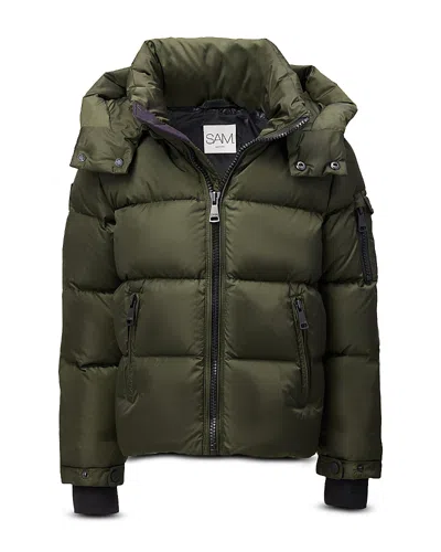 Sam Boys' Matte Glacier Hooded Down Puffer Coat - Big Kid In Green