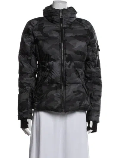 Pre-owned Sam Camouflage Print Down Jacket In Blue