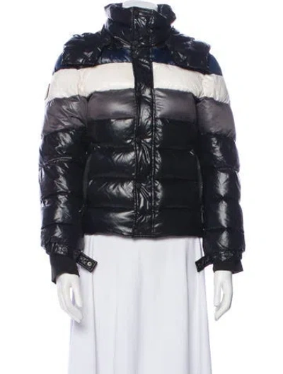 Pre-owned Sam Colorblock Pattern Down Jacket In Blue