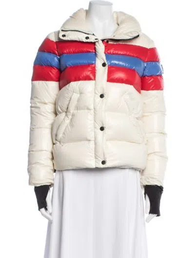 Pre-owned Sam Colorblock Pattern Down Jacket In Neutrals