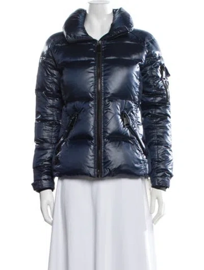 Pre-owned Sam Down Coat In Blue