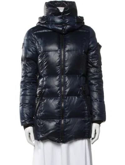 Pre-owned Sam Down Coat In Blue