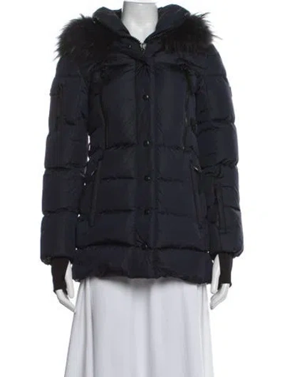 Pre-owned Sam Down Coat In Blue