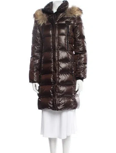Pre-owned Sam Down Coat In Brown