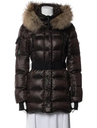 Pre-owned Sam Down Coat In Brown