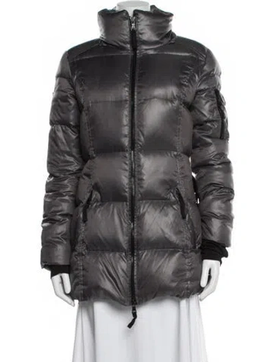 Pre-owned Sam Down Coat In Gray