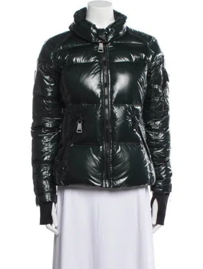 Pre-owned Sam Down Coat In Green