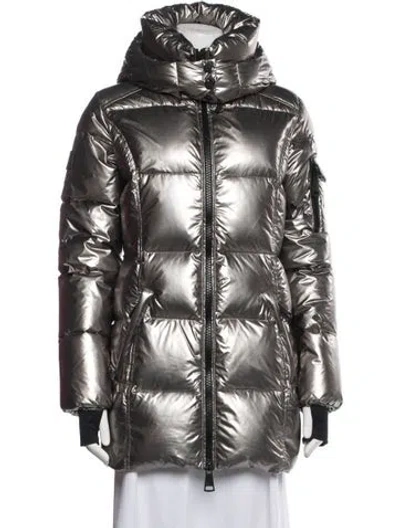 Pre-owned Sam Down Coat In Silver